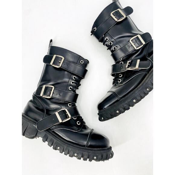 TUK Black TUKskin 3-Buckle Anarchic Airship Boot black-tukskin-3-buckle-  main image 3